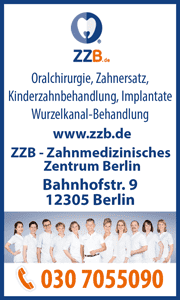 ZZB Oralchirurgie, Zahnersatz, Kinderzahnbehandlung, Implantate, Wurzelkanalbehandlung, Zahnmedizinisches Zentrum Berlin