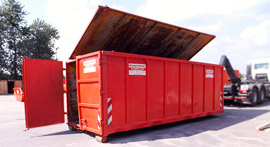 Containerdienste in Berlin stellen auch Container mit Deckel auf
