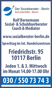 Der Sozialberater - Berlin, Schuldenhilfe - Berlin Ralf Bornemann, Sozial- und Schuldenberater, Coach und Mediator